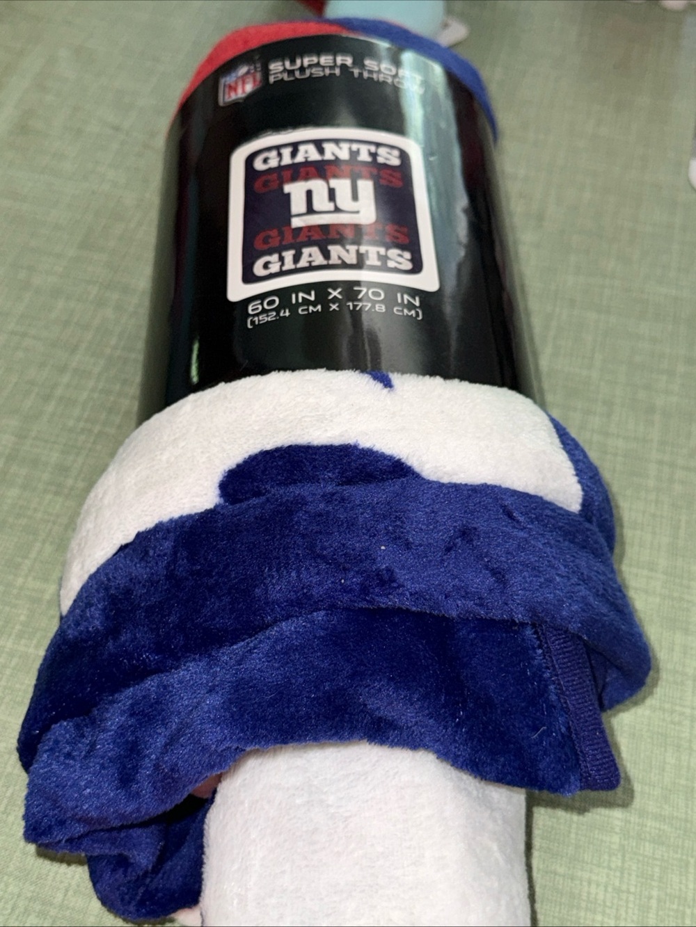 NFL New York Giants Plush Throw - Blue, Red, white